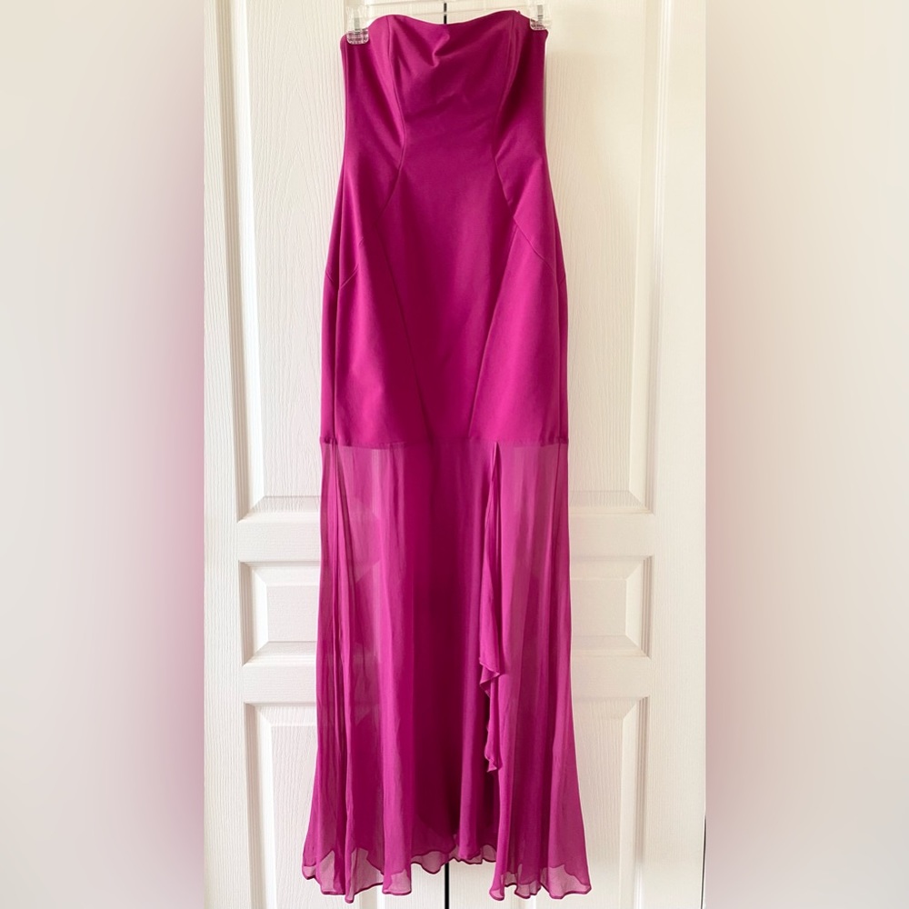 Nicole Miller Strapless Gown - Berry